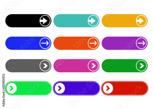 CTA Web Arrow Button Icon Call To Action Navigation Click UI Symbol Stock Illustration