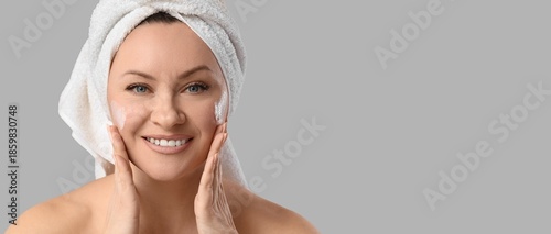 Beautiful woman after showe...