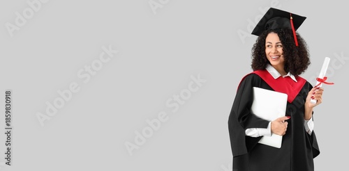 Happy African-American grad...
