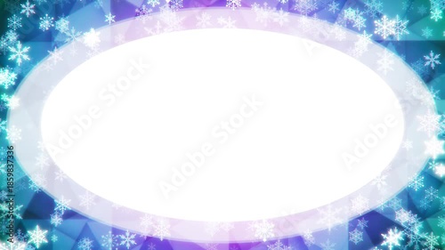 Sparkling snowflake loop background material