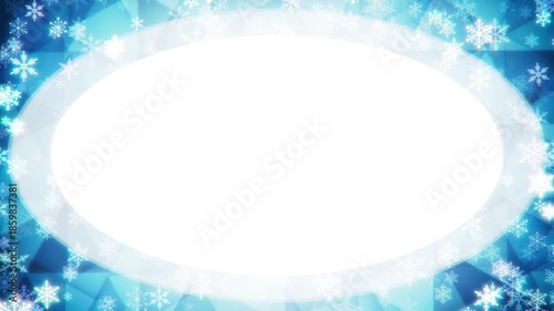 Sparkling snowflake loop background material