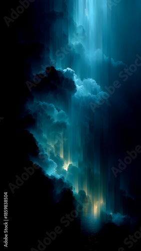 Abstract blue ink or smoke spreading texture