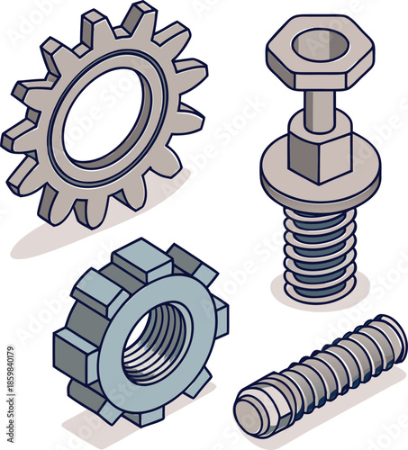 Industrial parts for mechanical engineering and manufacturing processes