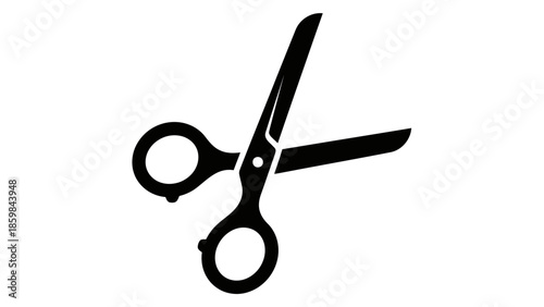 Black Scissors with Open Blades.