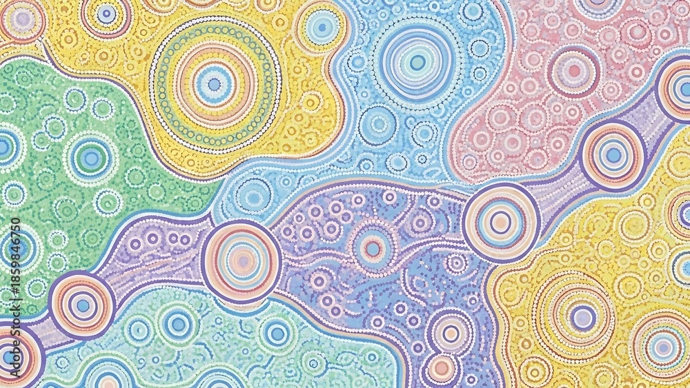 Fototapeta premium Vibrant abstract background with swirling patterns.
