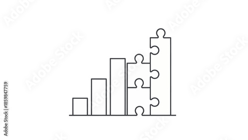 Business Growth Puzzle Pieces.