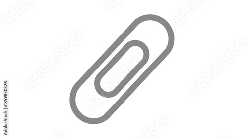 Gray Paperclip Office Stationery Supply.