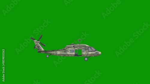 A helicopter on green screen and is flying animated chromakey background design gesture movement expression figure style cartoonish elements depth backgrounds scene composition illustration