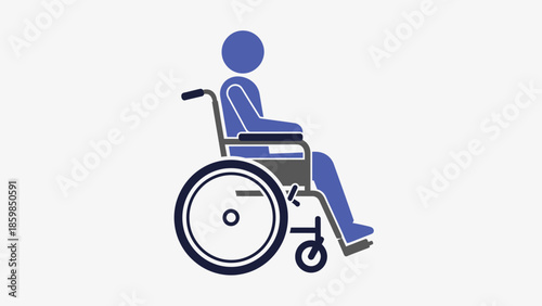 Person Sitting in a Wheelchair Illustration.