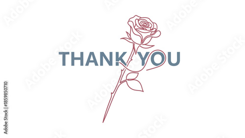 Rose with Thank You Text Overlay.