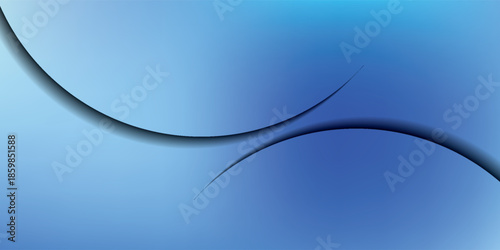 Elegant Blue Gradient Abstract Background with Smooth Curved Lines.
