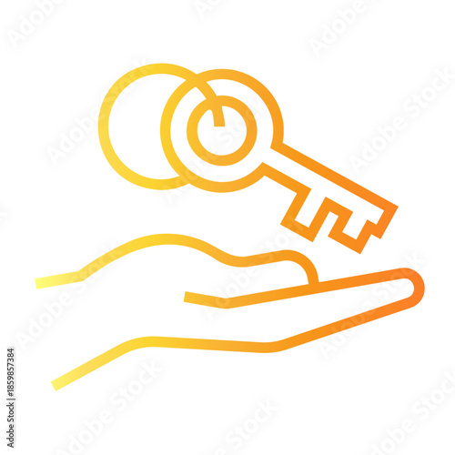 real estate agent Line Gradient Icon