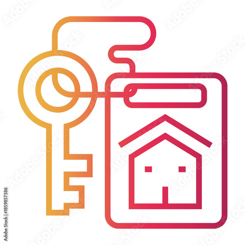 real estate agent Line Gradient Icon
