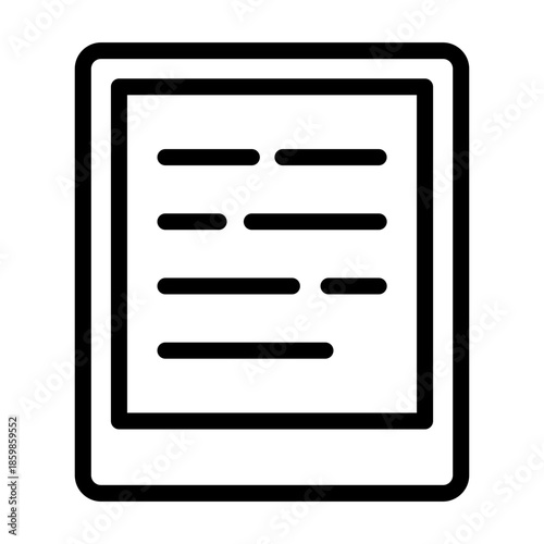 Line style icon of a document file representing digital files and information.