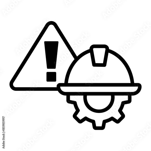 safety procedure Line Icon