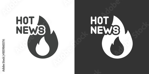Hot News icon. Solid glyph series icon