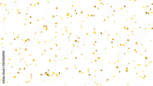 фотографія Golden Stars Confetti Falling on White Background Overlay