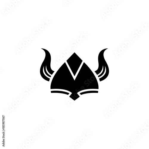 viking logo with flat vector design style