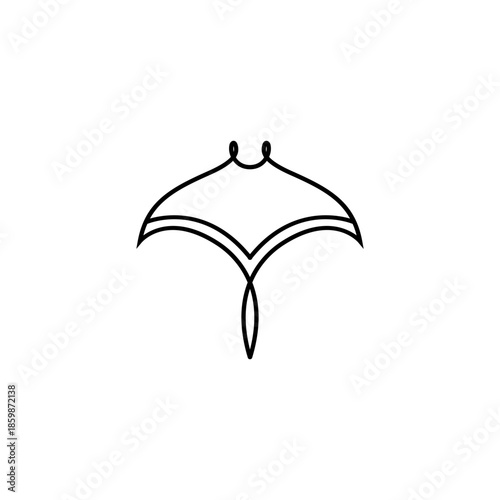 stingray logo with simple linear design style