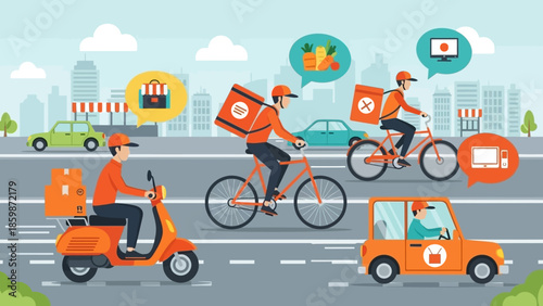 Vector illustration of a shopping cart icon featuring a vintage bicycle design for sport and mountain cycling transport