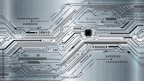 Modern electronic technology relies on a digital printed circuit board and computer motherboard design where chips and processors integrate hardware data within a complex pcb engineering network conce