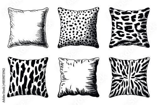 Collection of decorative pillows featuring various wild animal prints and classic shaded designs, perfect for home furnishing textile fabric and interior decor projects