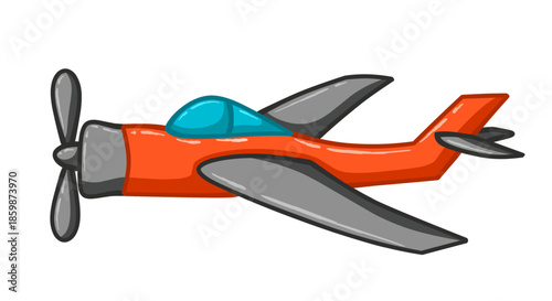 Illustration airplane in the sky