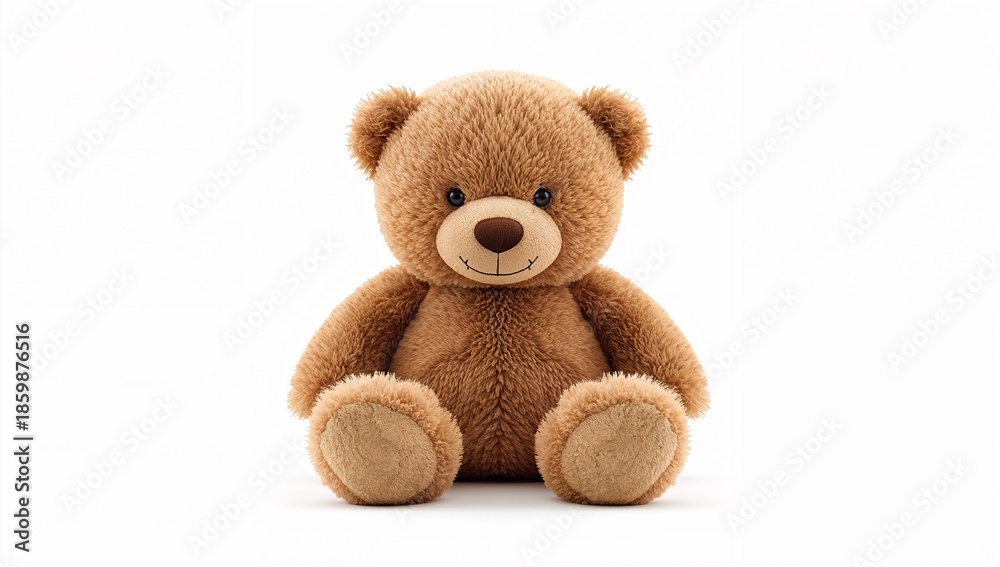 Obraz premium Fluffy Teddy Bear Isolated