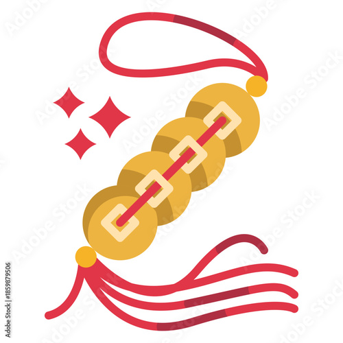 Amulet Illustration Flat Icon