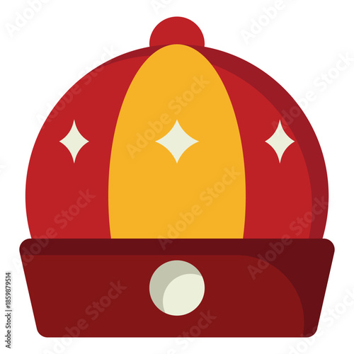 Chinese Hat Illustration Flat Icon