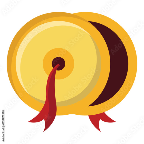 Cymbals Illustration Flat Icon