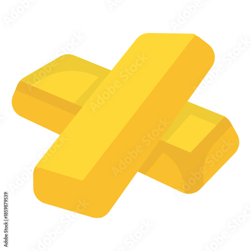 Gold Illustration Flat Icon