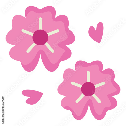 Sakura Flower Illustration Flat Icon