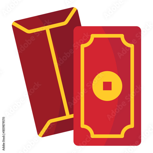 Red Envelope Illustration Flat Icon