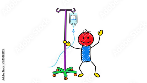 Vector illustration of a fun cartoon ladybug character on a white and green background depicting a kid boy skiing as a winter sport animal drawing for children