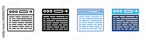 Web programming icon set multiple style collection