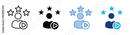 Creator icon set multiple style collection