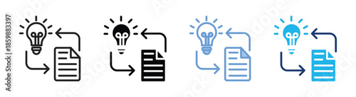 Implementation icon set multiple style collection