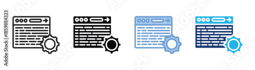 Web browser icon set multiple style collection