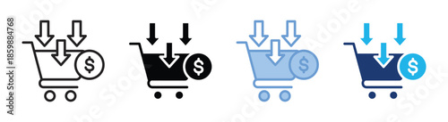 Sales icon set multiple style collection