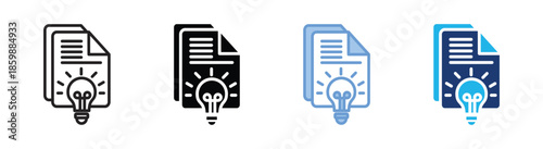 Idea icon set multiple style collection