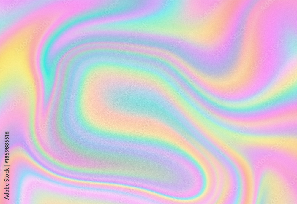 Fototapeta premium Abstract pastel swirl pattern featuring iridescent gradient and smooth soft color transitions, a dreamy artistic background ideal for branding, presentation, and design layouts