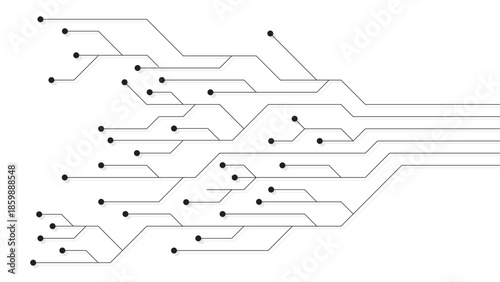 Abstract Circuit Board Electronic Line on Transparent Background. Hi-tech CPU Sci-fi Motherboard Digital Chip