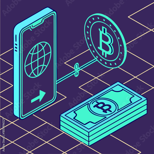 Digital currency transaction on smartphone