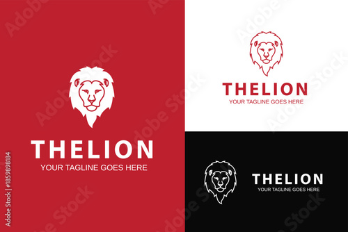 lion head line art silhouette animal zoo nature king strong