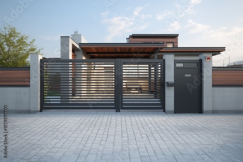 Modern Gate Sliding Gate Automation for Iron and Metal House Entrance, Gate, House, Modern, Iron, Sliding, Metal