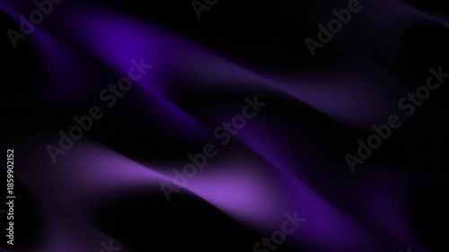 Abstract Purple Aurora Borealis Swirls on Black Background.