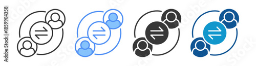 Engagement Icon Set Vector Collection Isolated In Black And White