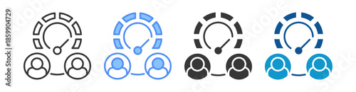 Performance Icon Set Vector Collection Isolated In Black And White