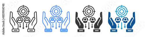 Goal Icon Set Vector Collection Isolated In Black And White